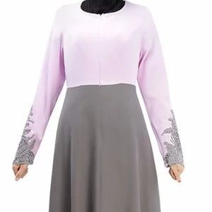 Modern Pink and Gray Dress